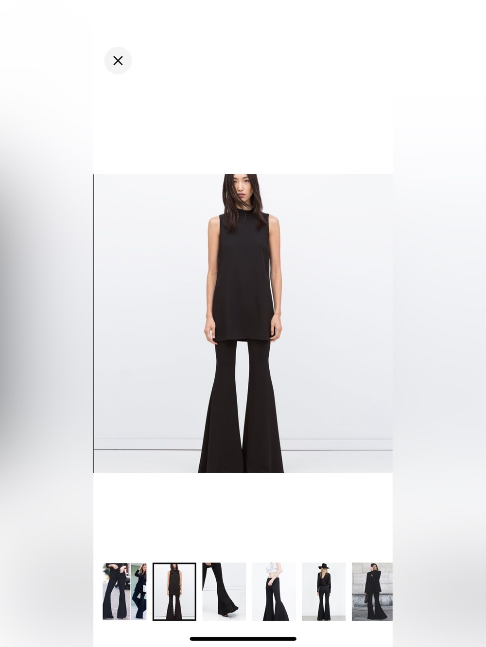 Zara Black High-Waist Flared Pants